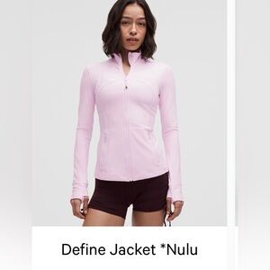 Lululemon define jacket (nulu) - pink organza